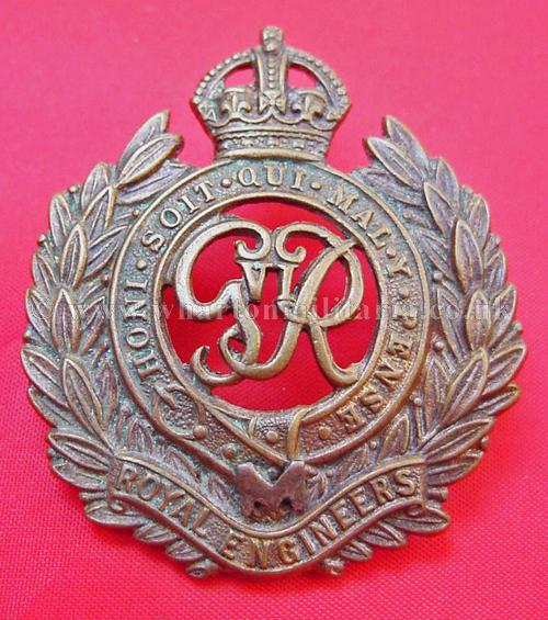 Royal Engineers Militia cap badge - George VI - Wharton Militaria